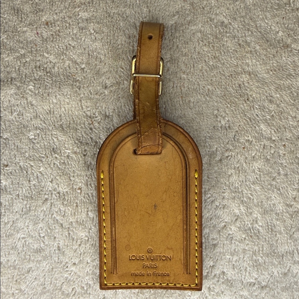 Vintage Louis Vuitton Luggage Tag and Poignier in Vachetta Leather (15C) - Picture 3 of 5